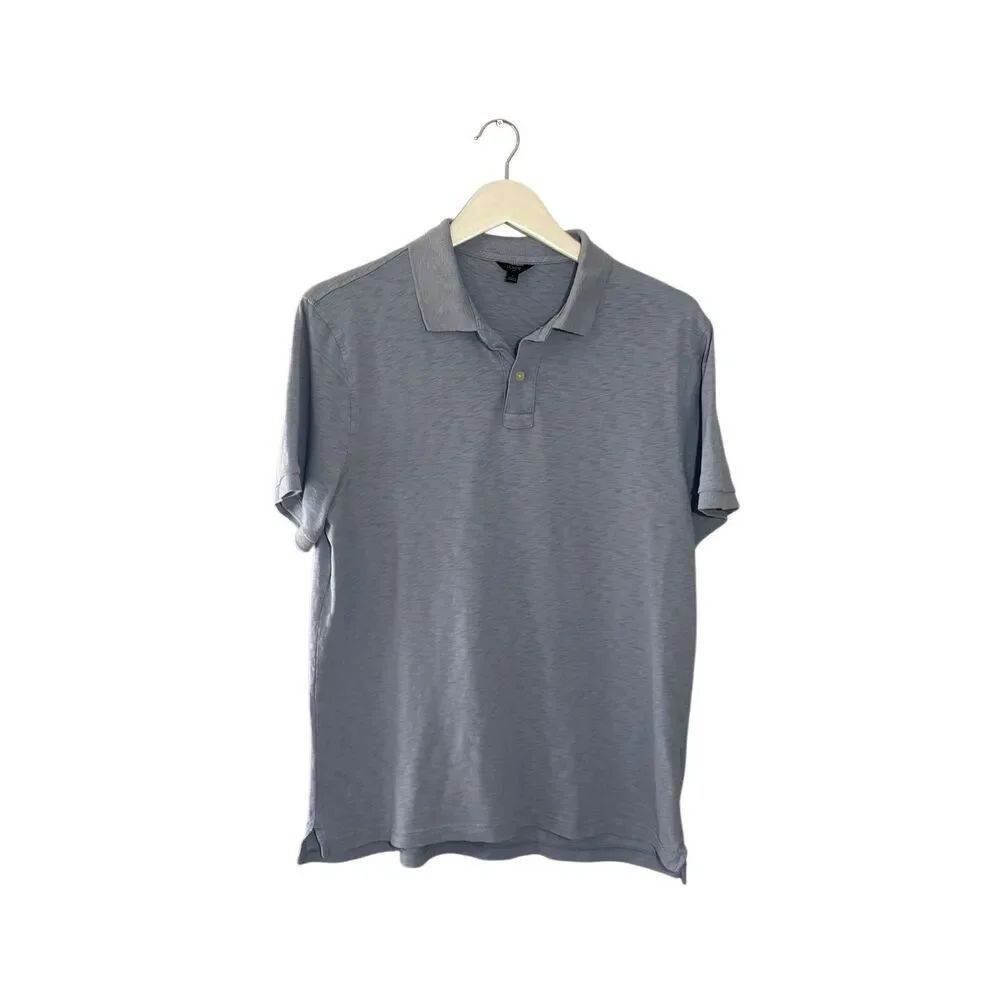 J. Crew 100% cotton light blue polo shirt - L